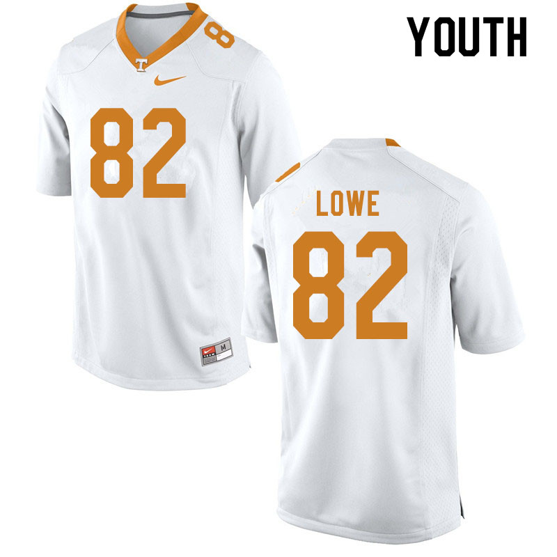 Youth #82 Jackson Lowe Tennessee Volunteers College Football Jerseys Sale-White
